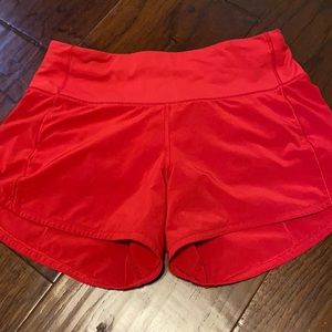 lululemon red shorts